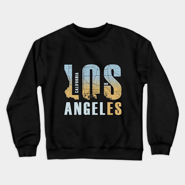 Los Angeles California Crewneck Sweatshirt by myTshirT